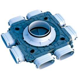 V-VERDEELDOOS 52MM OVALE OPTIFLEX - 8 AANSLUITINGEN